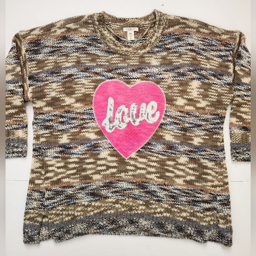 Westbound Womens Petite Knit Pullover Earth Tone Easy Soft Sweater Top, sz PXL